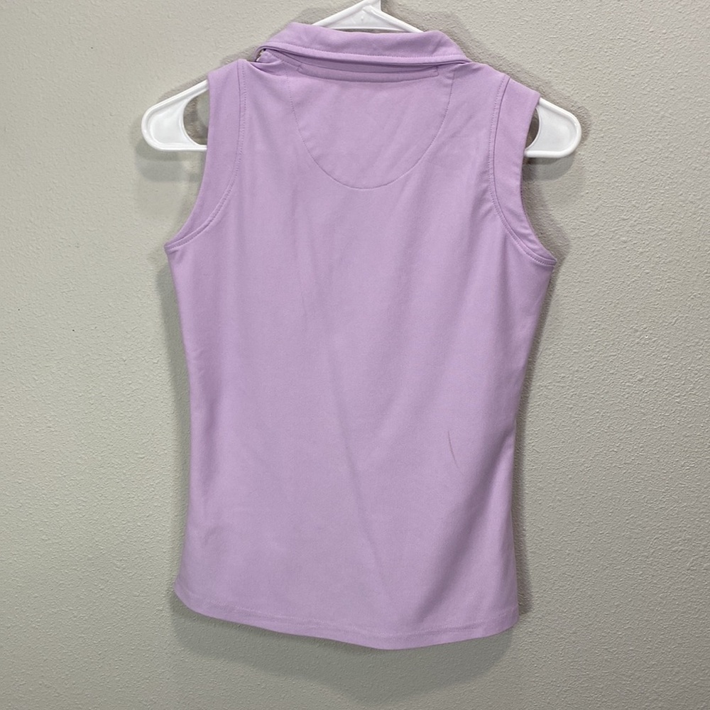 Pebble Beach dry Luxe Performance sleeveless polo tennis top - Picture 3 of 6